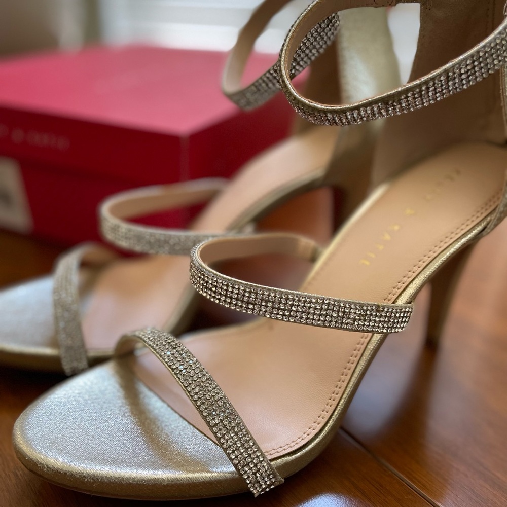 Metallic Gold Heels